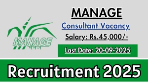 MANAGE Consultant Recruitment 2025 - Apply Online for 01 Posts by Sep 20