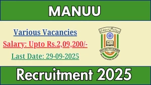 MANUU Recruitment 2025 - Apply Online for 27 Deputy Registrar, Assistant and More Posts by Sep 29 MANUU Recruitment 2025 - Apply Online for 27 Deputy Registrar, Assistant and More Posts by Sep 29