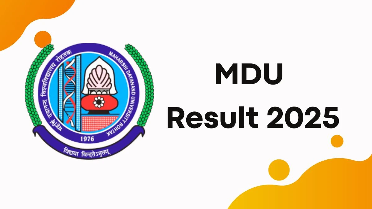 MDU Result 2025 Out at mdurtk.in Direct Link to Download 2nd Sem Result