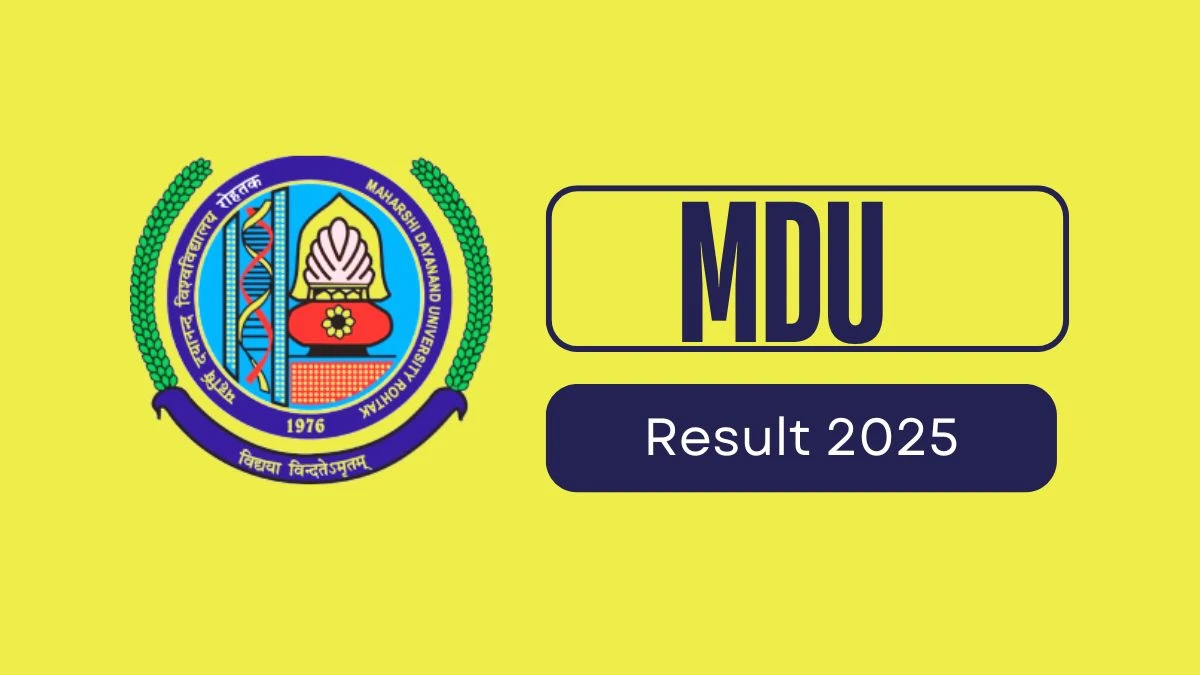 MDU Result 2025 Released at mdurtk.in Direct Link to Download 1st, 2nd, 5th Sem Result