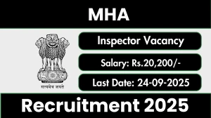 MHA Inspector Recruitment 2025 - Apply Offline by Sep 24