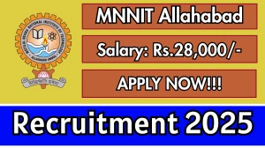 MNNIT Allahabad Senior Research Assistant Recruitment 2025 - Apply Offline by Oct 06