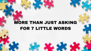 More than just asking for 7 Little Words 9 letters Answer