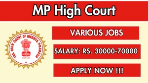 MP High Court Recruitment 2025 - Apply Offline for 05 Deputy Chief, Chief and More Posts by Sep 08