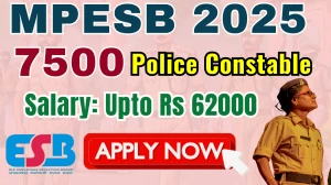 MP Police Constable Recruitment 2025 - Apply Online for 7500 Posts