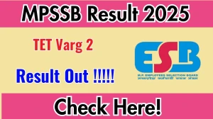 MP TET Varg 2 Result 2025 Out at esb.mp.gov.in, Direct Link to Download Result PDF Here MP TET Varg 2 Result 2025 Out at esb.mp.gov.in, Direct Link to Download Result PDF Here