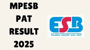 MPESB PAT Result 2025 Out at esb.mp.gov.in Direct Link to Download Result