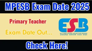 MPESB Primary Teacher Exam Date 2025 Out for 13089 Posts at esb.mp.gov.in Check Details Here