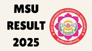 MSU Result 2025 Out at msuresults.com Direct Link to Download PG Course Result