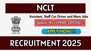 NCLT Recruitment 2025 - Apply Offline for 96 Assistant, Staff Car Driver and More Posts Before October 04