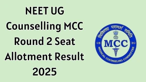 NEET UG Counselling MCC Round 2 Seat Allotment Result 2025 Out at mcc.nic.in Direct Link to Download Result