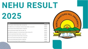 NEHU Result 2025 Released at nehu.ac.in Direct Link to Download 1st and 4th Semester Result