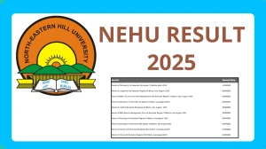 NEHU Result 2025 Released at nehu.ac.in Direct Link to Download 1st Semester Result