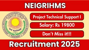 NEIGRIHMS Project Technical Support I Recruitment 2025 – Walk in