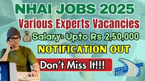 NHAI Recruitment 2025 - Apply Online for 17 Senior AI Engineer, AI Engineer and Other Posts by Oct 07