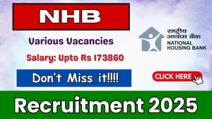 NHB Various Managers Recruitment 2025 - Apply Online for 06 Deputy Manager, General Manager and Other Posts