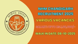 NHM Chandigarh Recruitment 2025 – Walk in for 07 Gynaecologist, Epidemiologist and More Posts