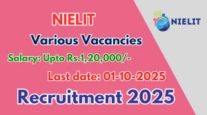 NIELIT Recruitment 2025 - Apply Online for 06 Expert, Manager and More Posts by Oct 01