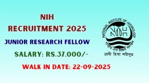 NIH Junior Research Fellow Recruitment 2025 – Walk in