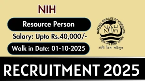 NIH Resource Person Recruitment 2025 – Walk in