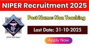 NIPER Raebareli Non Teaching Recruitment 2025 - Apply Online by Oct 10 NIPER Raebareli Non Teaching Recruitment 2025 - Apply Online by Oct 10