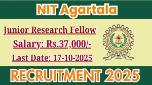 NIT Agartala Junior Research Fellow Recruitment 2025 - Apply Offline
