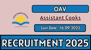 OAV Assistant Cooks Recruitment 2025 - Apply Offline for 03 Posts by Sep 16