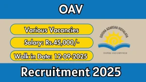 OAV Recruitment 2025 – Walk in for PGT, TGT and More Posts