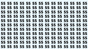 Observation Find it Out: Within 7 Seconds Spot The Number 53 among 55