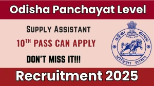 Odisha Panchayat Level Supply Assistant Recruitment 2025 - Apply Offline