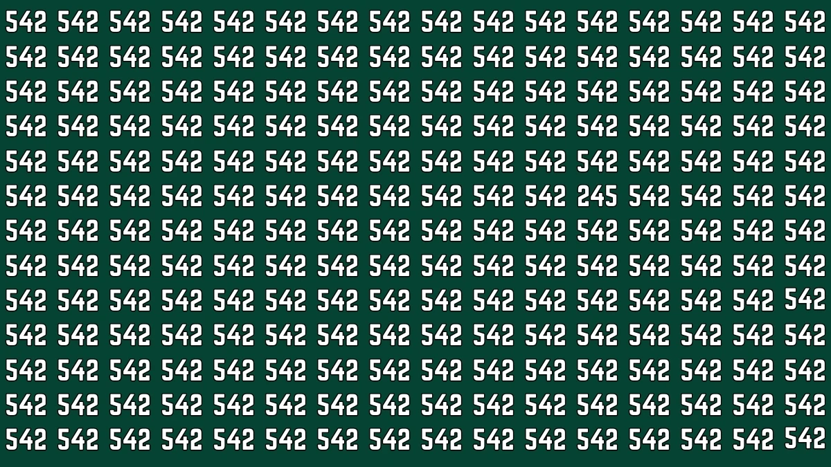 Optical Illusion 7 Seconds Challenge: Only People with Eagle Eyes Can spot the Number 245