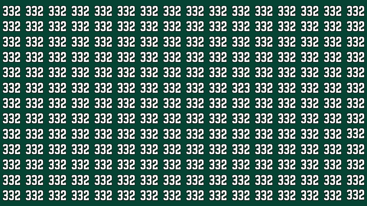 Optical Illusion 7 Seconds Challenge: Only People with Eagle Eyes Can spot the Number 323
