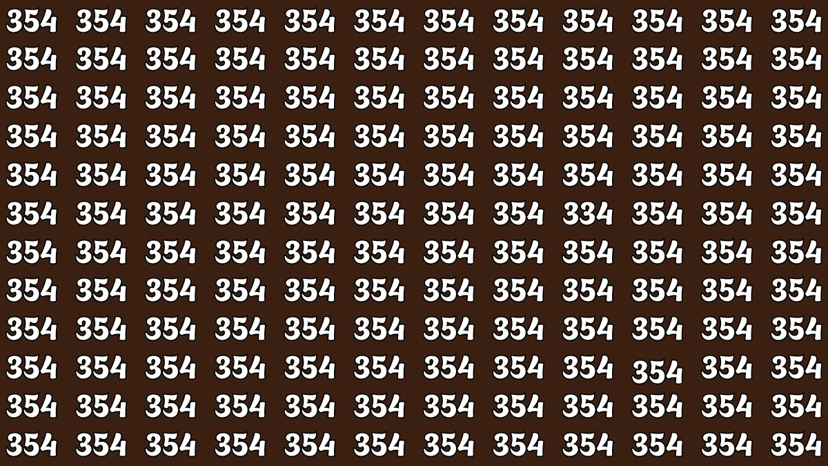 Optical Illusion 7 Seconds Challenge: Only People with Eagle Eyes Can spot the Number 334