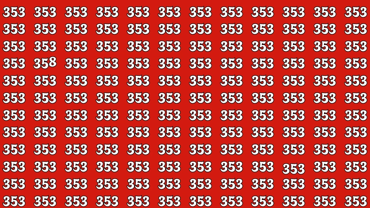 Optical Illusion 7 Seconds Challenge: Only People with Eagle Eyes Can spot the Number 358