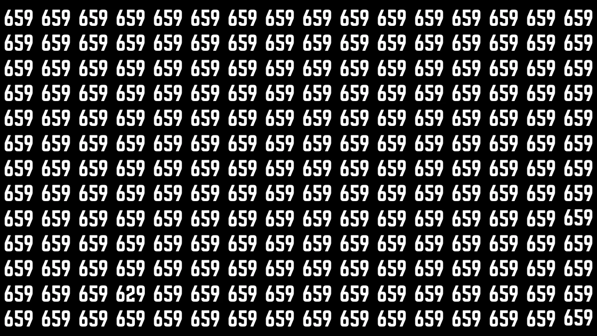 Optical Illusion 7 Seconds Challenge: Only People with Eagle Eyes Can spot the Number 629s