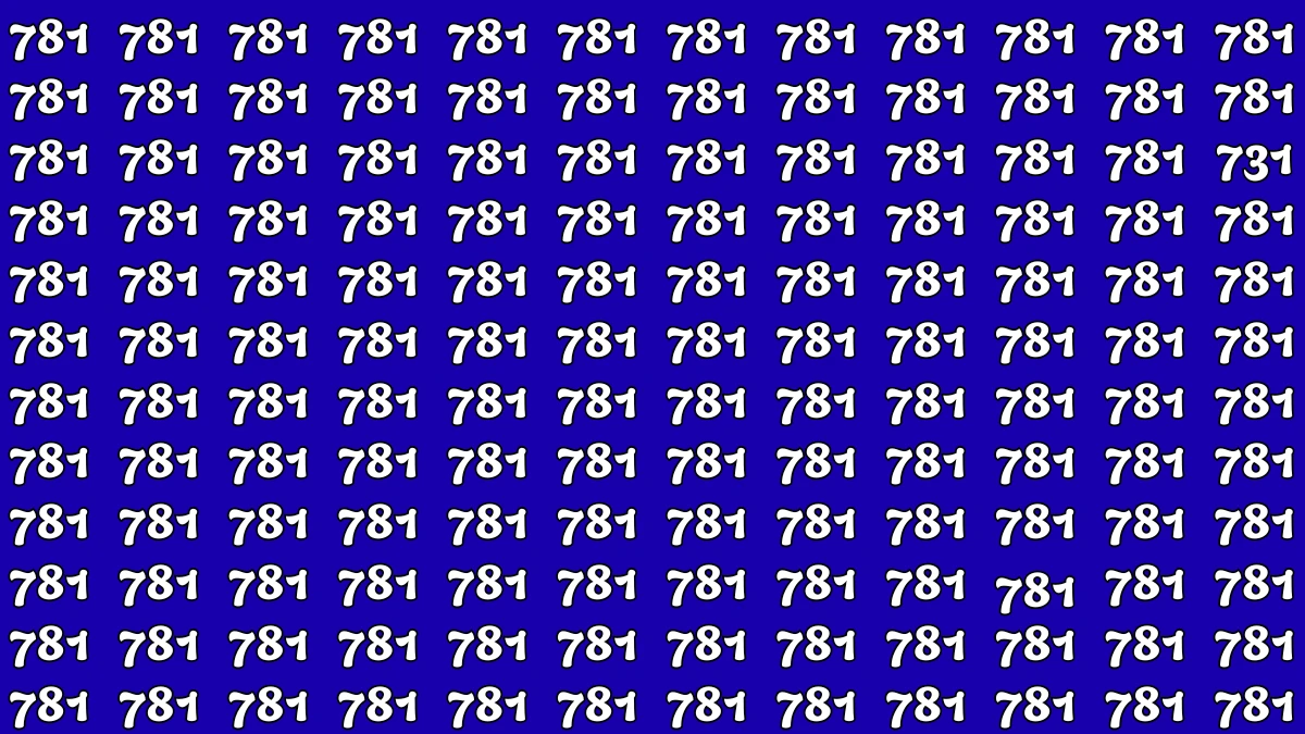 Optical Illusion 7 Seconds Challenge: Only People with Eagle Eyes Can spot the Number 731