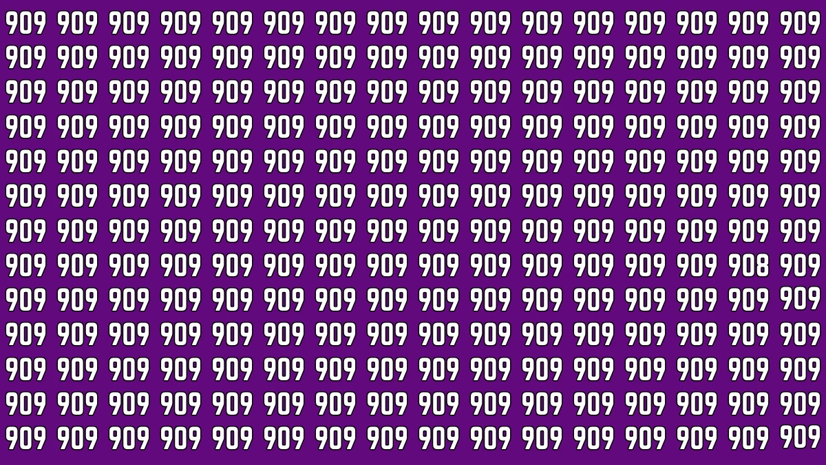 Optical Illusion 7 Seconds Challenge: Only People with Eagle Eyes Can spot the Number 908