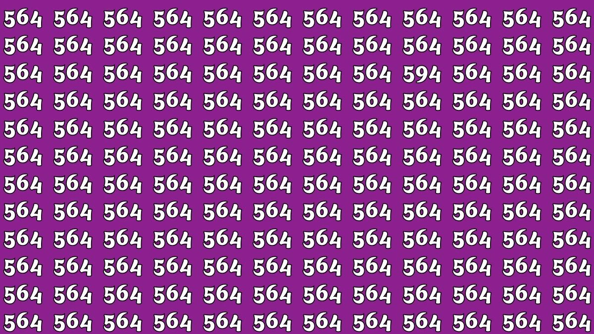 Optical Illusion 8 Seconds Challenge: Only People with Eagle Eyes Can spot the Number 594