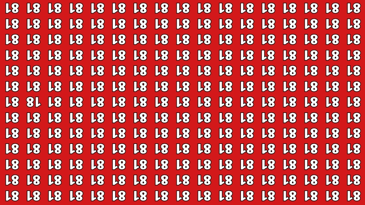 Optical Illusion IQ Test: Are You A Genius? Within 6 Seconds Spot The Inverted 18 among Inverted 81s