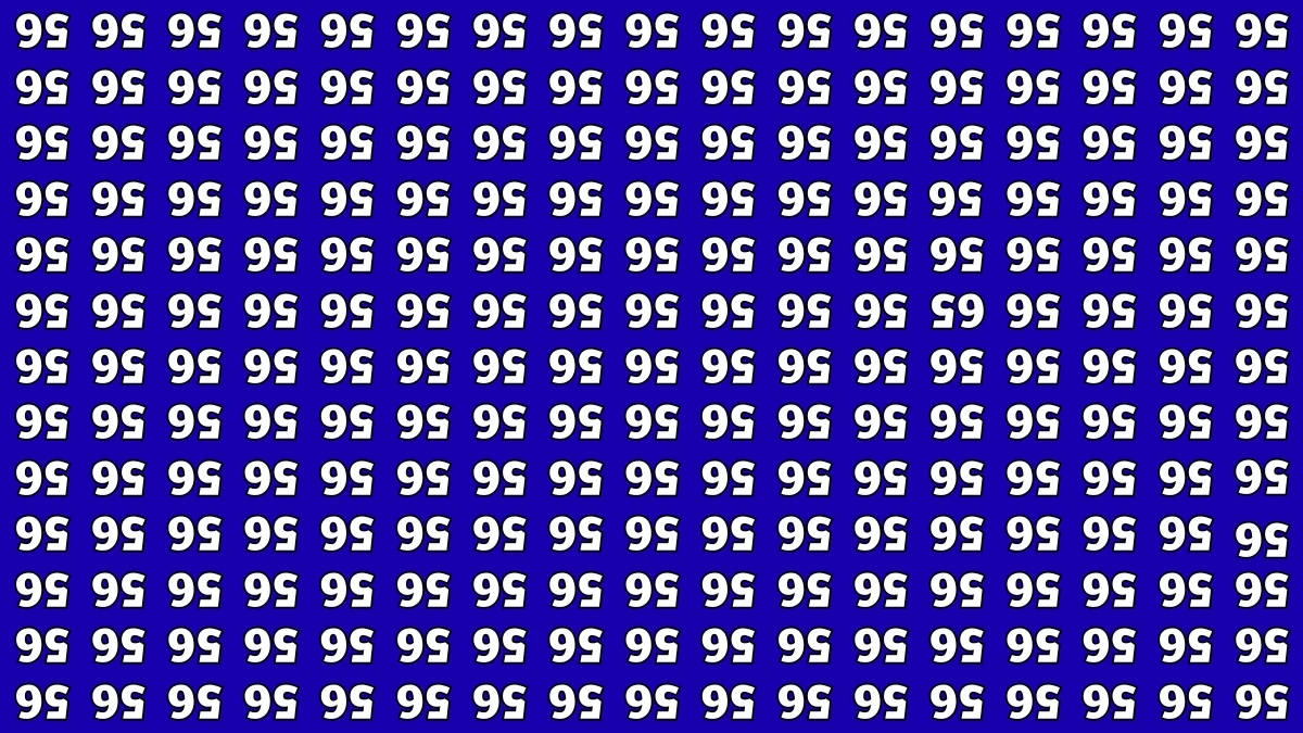 Optical Illusion IQ Test: Are You A Genius? Within 6 Seconds Spot The Inverted 65 among Inverted 56s