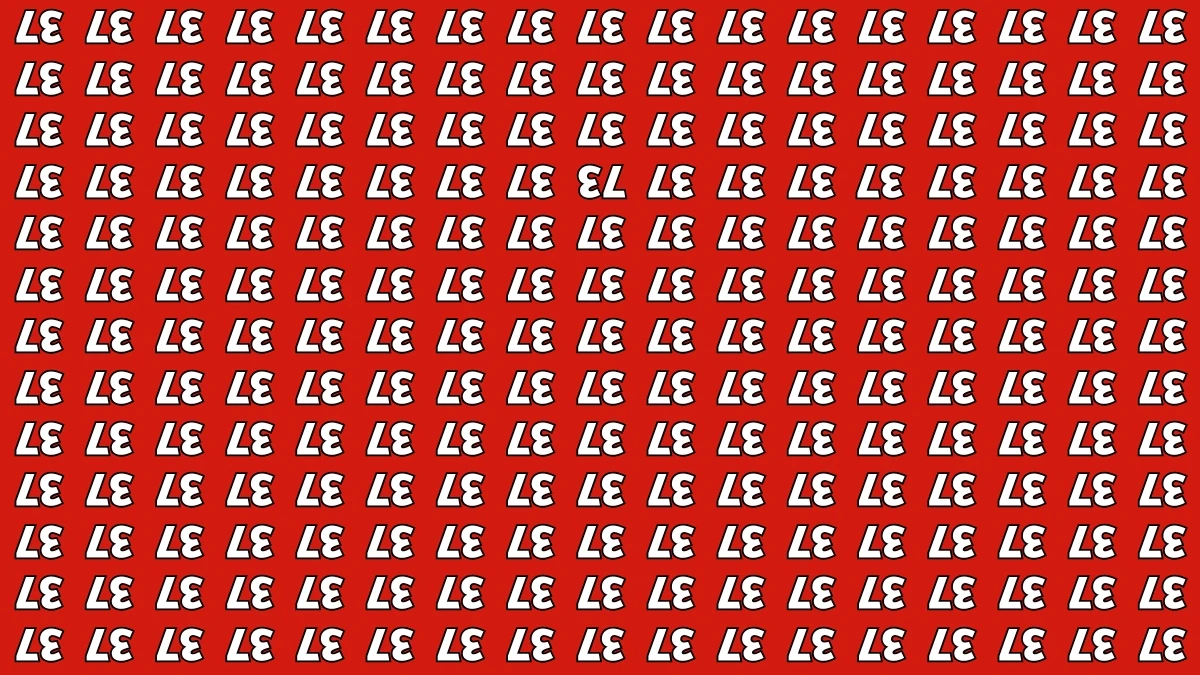 Optical Illusion IQ Test: Are You A Genius? Within 6 Seconds Spot The Inverted 73 among Inverted 37s