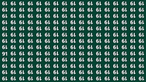 Optical Illusion IQ Test: Are You A Genius? Within 9 Seconds Spot The Inverted 91 among Inverted 19s