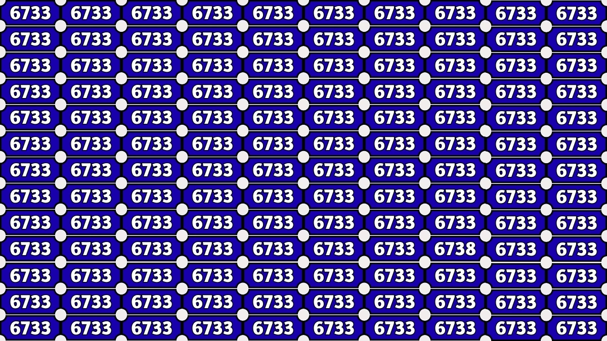 Optical Illusion Puzzle IQ Test: Within 8 Seconds Spot The Number 6738 among 6733s