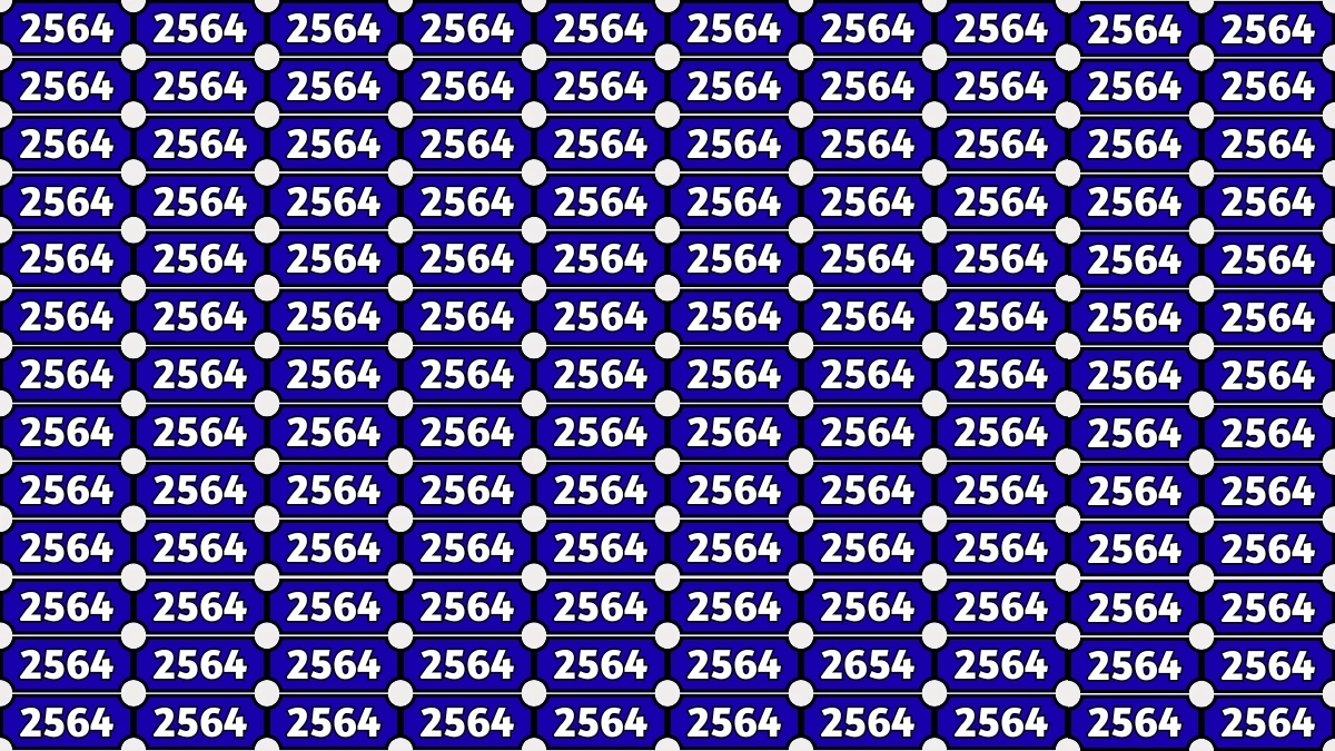 Optical Illusion Puzzle IQ Test: Within 9 Seconds Spot The Number 2654 among 2564s