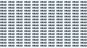 Optical Illusion Visual Test: Within 5 Seconds Spot The Word HARD among HRADs