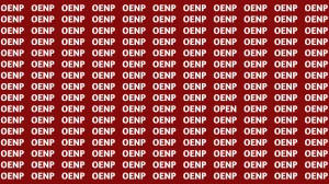 Optical Illusion Visual Test: Within 5 Seconds Spot The Word OPEN among OENPs
