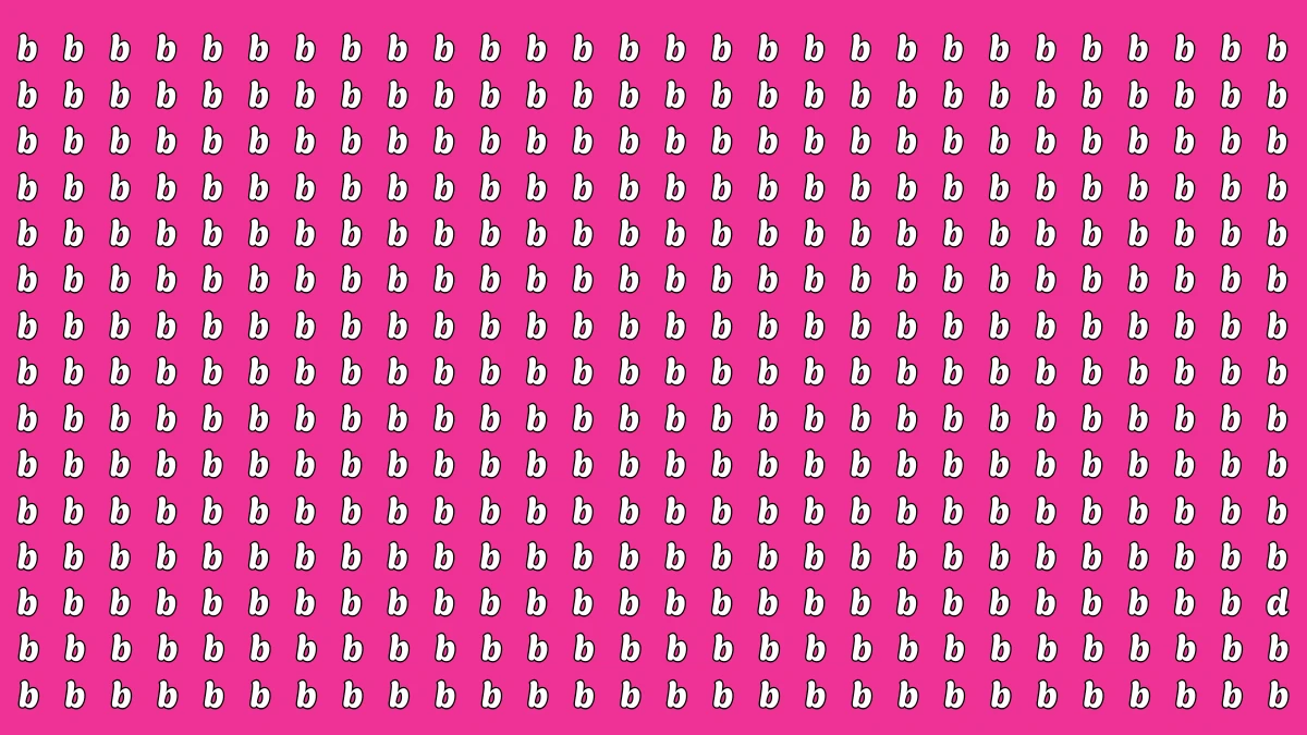 Optical Illusion: Within 5 Seconds Spot The Letter B among Ds