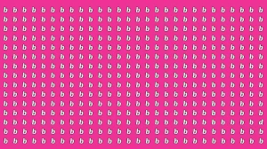 Optical Illusion: Within 5 Seconds Spot The Letter B among Ds