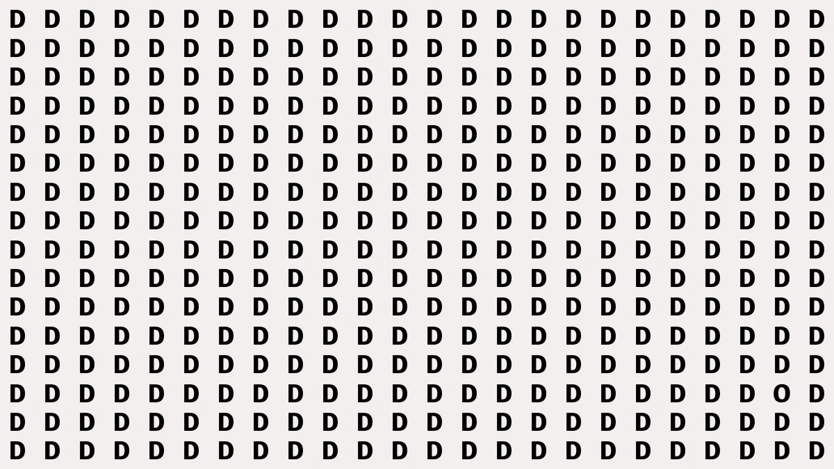 Optical Illusion: Within 5 Seconds Spot The Letter O among D
