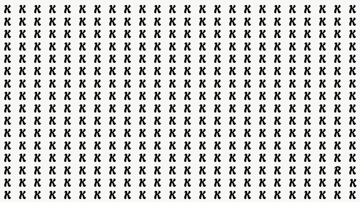 Optical Illusion: Within 5 Seconds Spot The Letter R among Ks